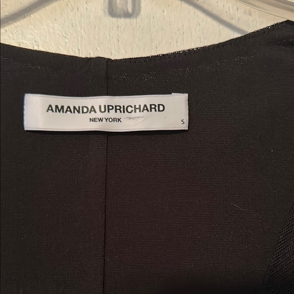 Amanda Uprichard Black Ruched Long Sleeve Dress - Picture 2 of 4